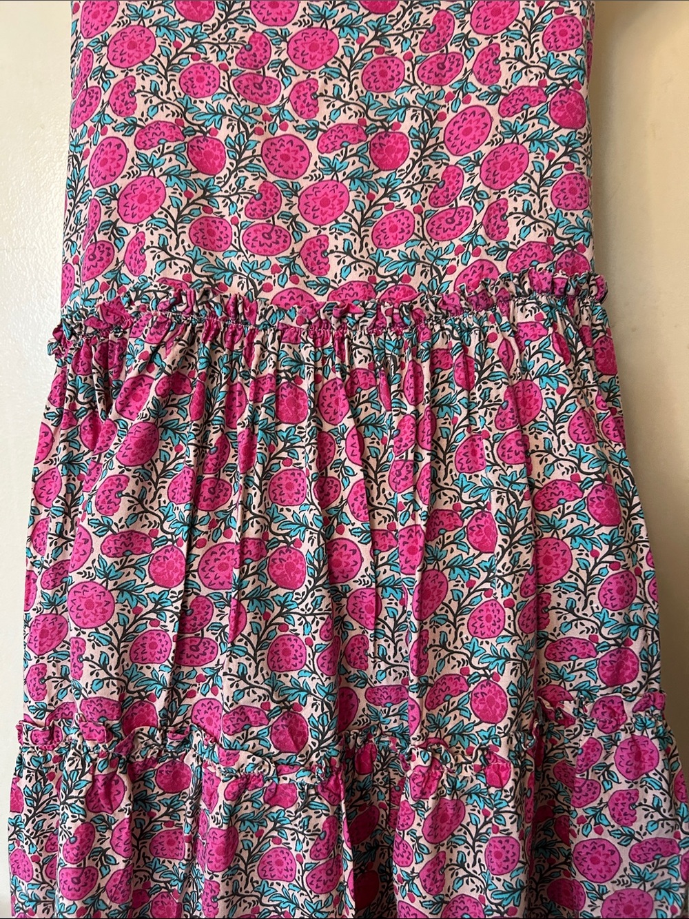 NATURAL LIFE “Patti” Pink Floral Tiered Mini Dress size M - Picture 8 of 12